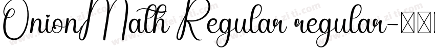 OnionMath Regular regular字体转换